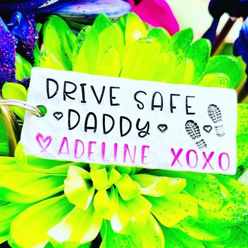 Drive Safe Daddy - Dad Gift - Dad Keychain - Personalized dad Keychain